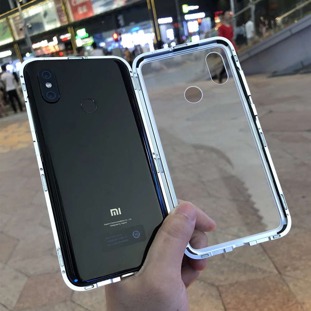 360 Магнитная откидная крышка для Xiao mi 8 8SE Роскошные Металлические оправа