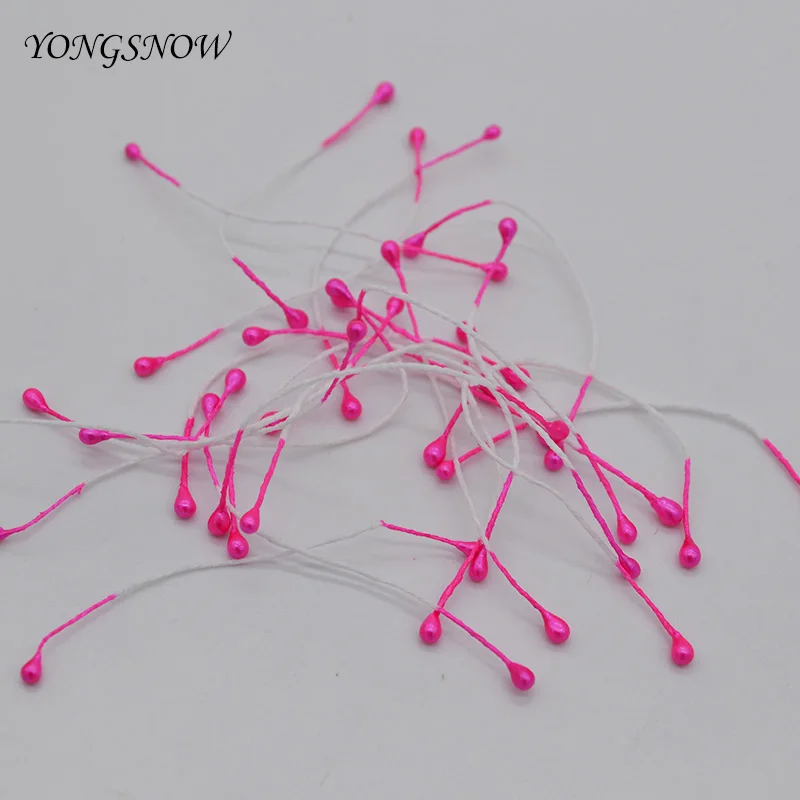 500 шт./лот Искусственные цветы с двумя тычинками перламутровые открытки сделай