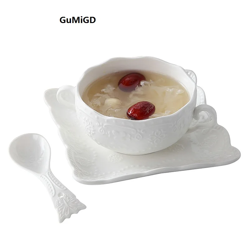 Суповая ложка guci с поддоном для ушей суповая миска глубокая керамическая