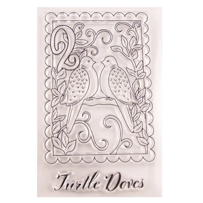 Новая пара птиц Пара Прозрачный силиконовый штамп для печати DIY Скрапбукинг