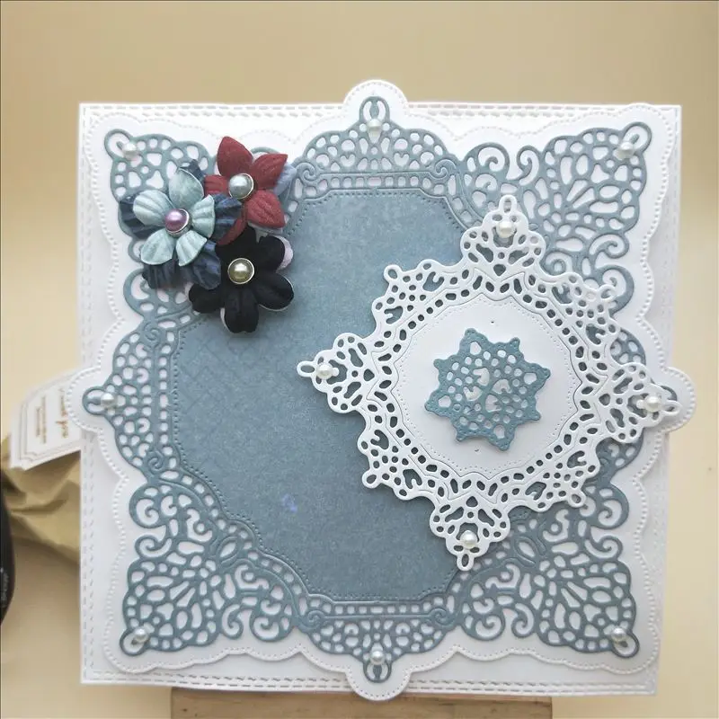 Квадратная ретро-кайма на металлическом листе для вырубки 2019 года для самостоятельного изготовления скрапбукинга, тиснения карточек, декоративных ремесел и вырубки.