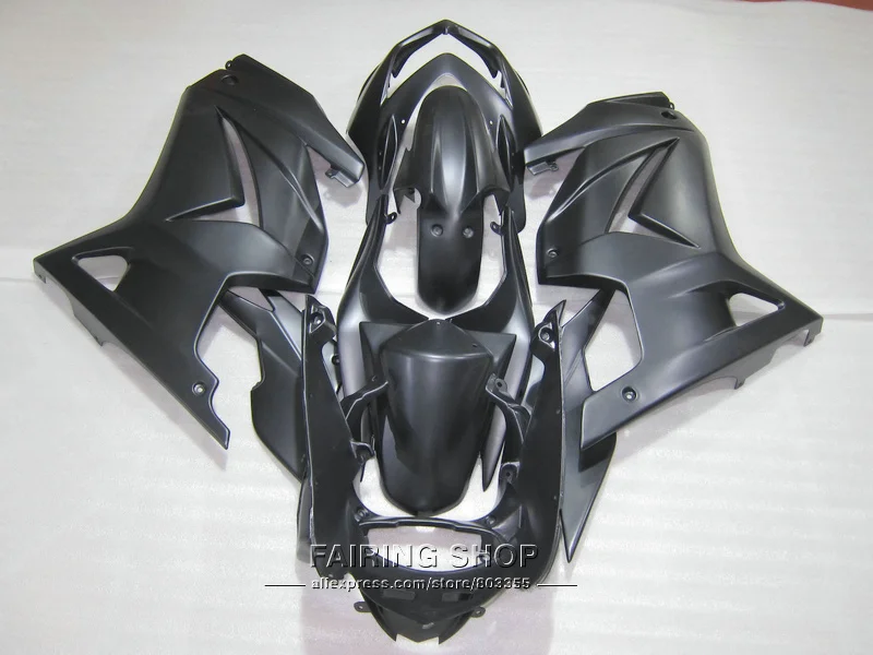 Injection mold ABS plastic fairing kit For Kawasaki ninja 250r 08 09 10-14 2008-2014 matte black EX250 fairings set PO17 | Автомобили и
