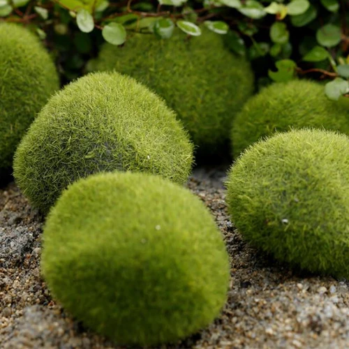 Зеленая искусственная камни покрытые мхом 1 шт. украшение для домашнего сада