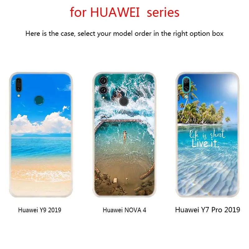 Прозрачные чехлы для телефонов с морским небом песчаным пляжем Huawei Mate 30 20 10 Lite Pro