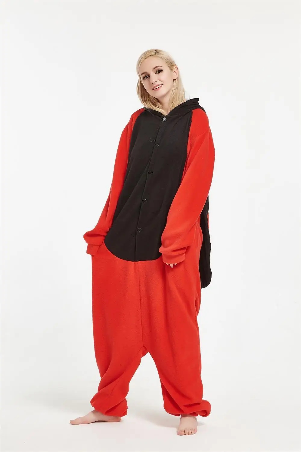 Warm Costumes Halloween Animal Adult Ladybug Onesie Unisex Insect Pajamas Romper Christmas Party Sleepwear|party costume|costume halloweenadult