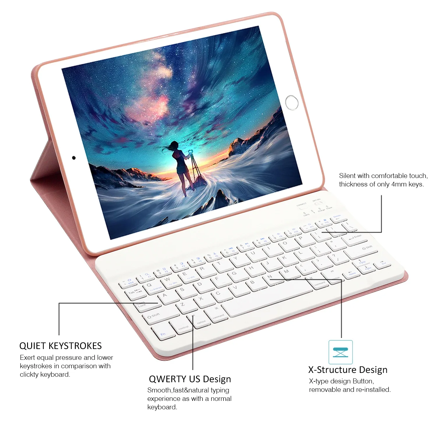 Чехол для клавиатуры iPad 9 7 2017 / Air 2 1 силиконовый мягкий чехол с Bluetooth клавиатурой