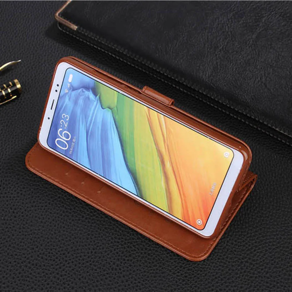 Роскошный мягкий чехол из ТПУ для Xiaomi Redmi Note 5 Global Version 5,9", кожаный чехол-книжка для Redmi note 5 Pro, чехол для телефона