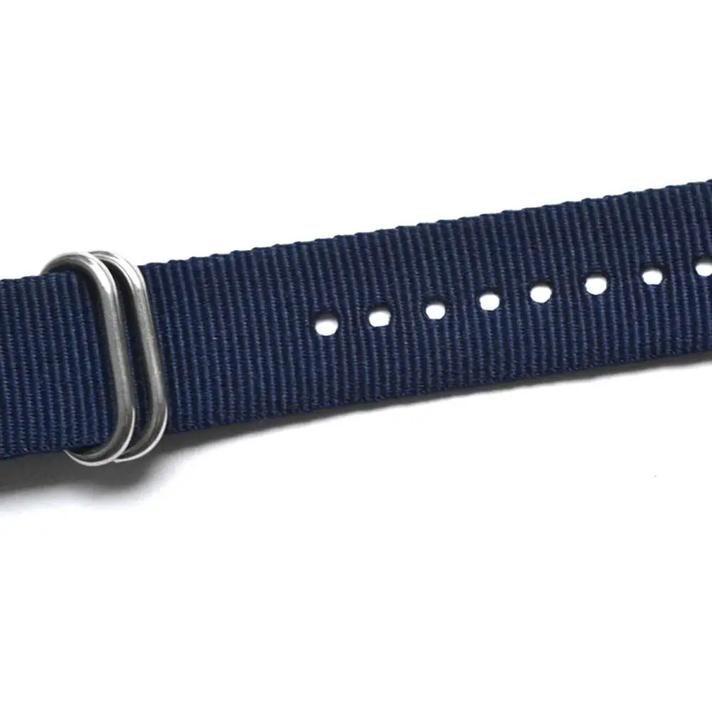 New 5 Colors NATO Watchband Nylon Strap Silver Ring Buckle 18mm 20mm 24mm Striped Replacement Band Watch Accessories