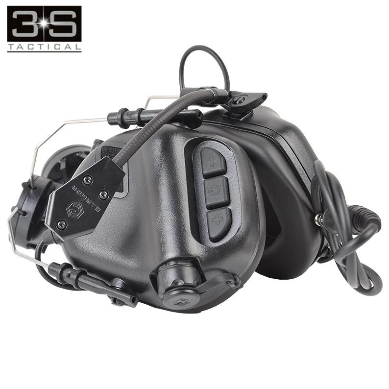 Opsmen Earmor M32H тактический страйкбол авиационный шлем гарнитура съемка наушники с адаптером шлем - Цвет: BK