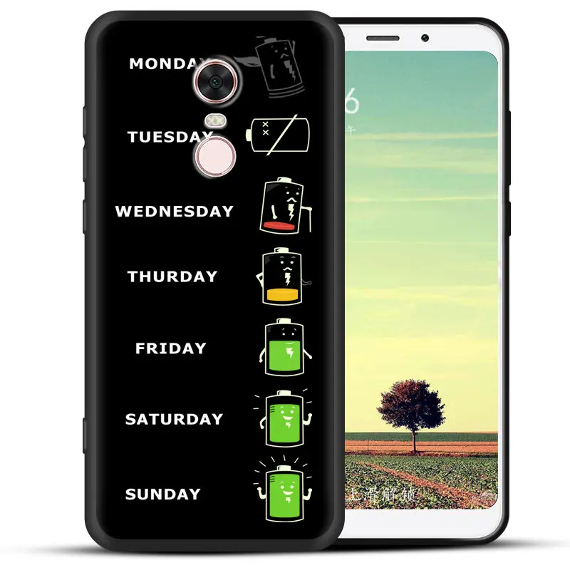 for Xiaomi Redmi 5 Plus Case Cartoon Printed Soft Silicone TPU Phone Back Cover Full Protective Cases |