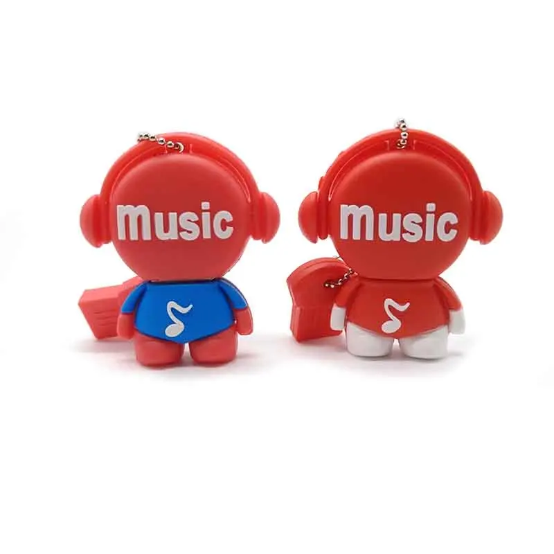 USB флеш накопитель с мультяшным музыкальным человеком 4 ГБ 8 16 32 64 u диск креативный