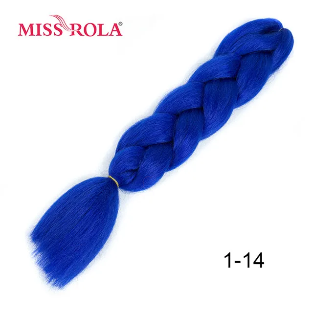 T1B/350 Miss Rola, Омбре, синтетические волосы, Джамбо, плетение, 24 дюйма, высокотемпературное волокно, вязанное крючком, огромные косички, 100 г, Радужный Омбре, цвет - Цвет: T1B/350