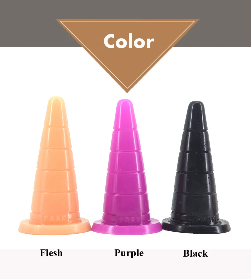 Большая Анальная пробка FAAK в форме конуса секс игрушки товары для взрослых