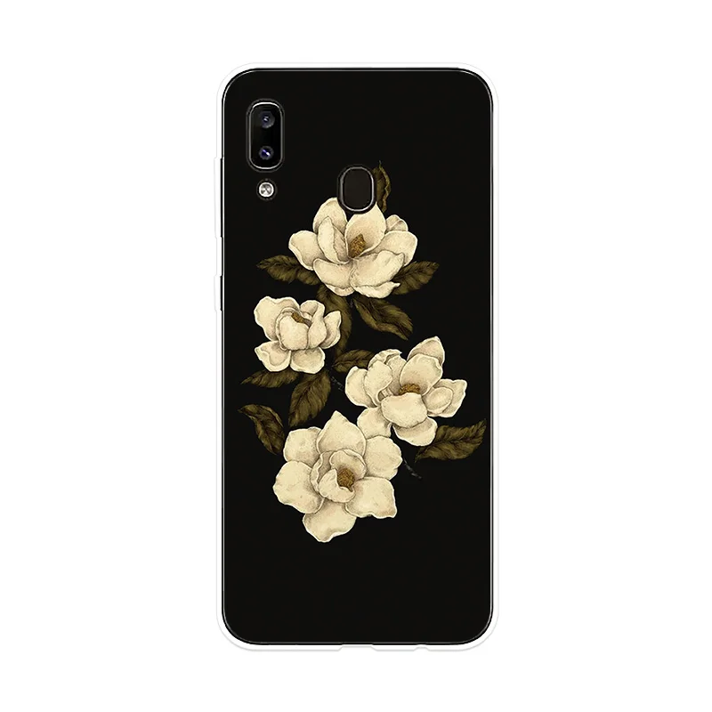 Силиконовый чехол с цветами для Sumsung Galaxy A10 A20 A20E A30 A40 A50 A60 A70 A80 телефона M10 M20 M30 |