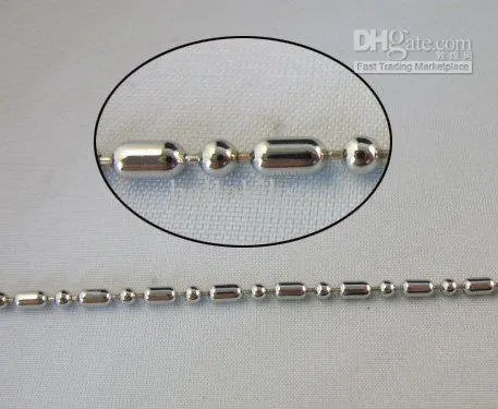 

12 метров 2,5 мм мяч и овальные бусины цепи M18661