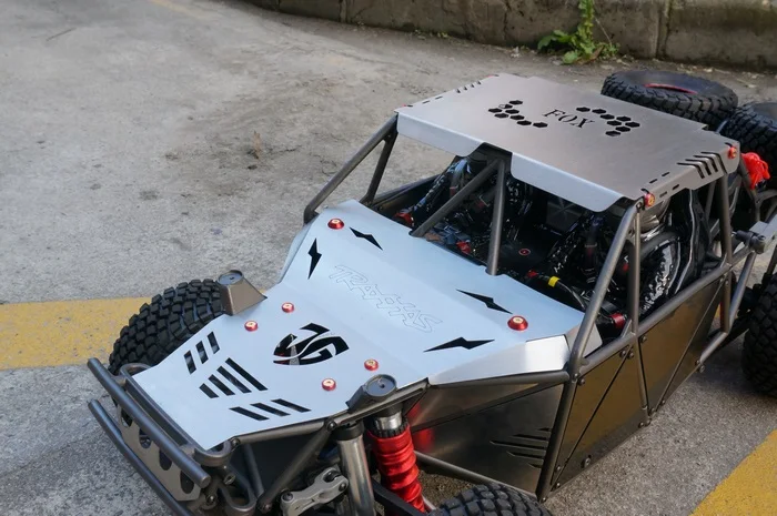 Металлическая защита всего корпуса со светодиодный светильник кой для Traxxas