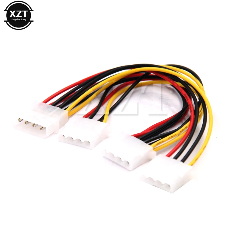 4-контактный Molex папа-3 порта IDE гнездовой блок питания сплиттер адаптер кабель