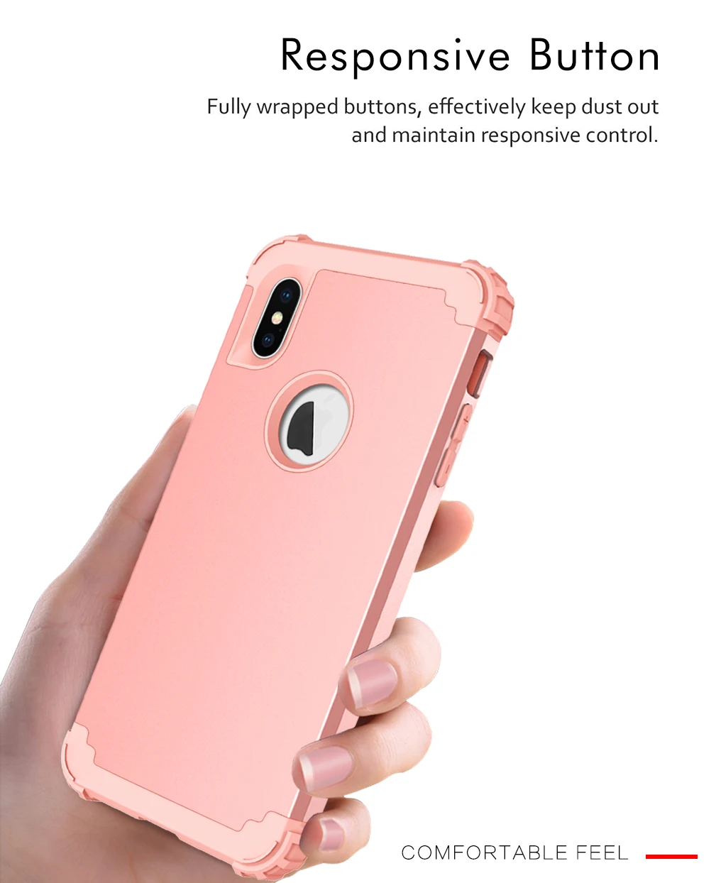 Для iPhone X XS Max XR 7/8/6s Plus чехол, гибридный сверхмощный противоударный 3 в 1 силиконовый резиновый Жесткий PC передний и задний защитный