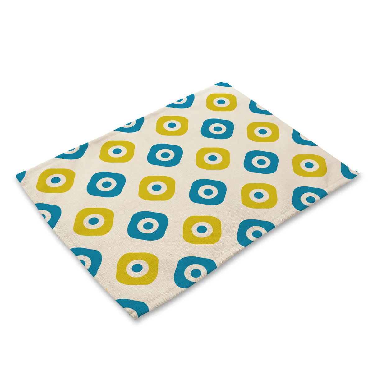 Abstract Geometric Pattern Table Mat Cotton Linen Place Mats for Dining Table Nordic Home Tea Party Decorations Kitchen Cup Mat - Цвет: MG0003-14