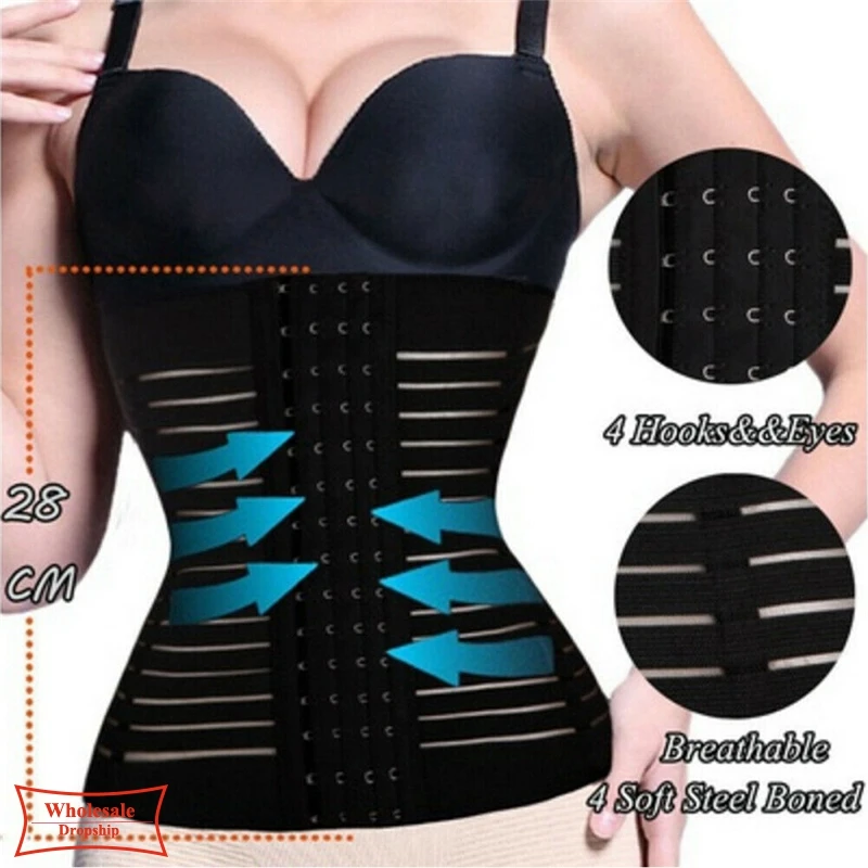 

NEW Plus Size XS-5XL Shapewear Waist Trainer Breathable Firm Women Body Shaper modeling strap Slimming Belt Solid Cincher Corset