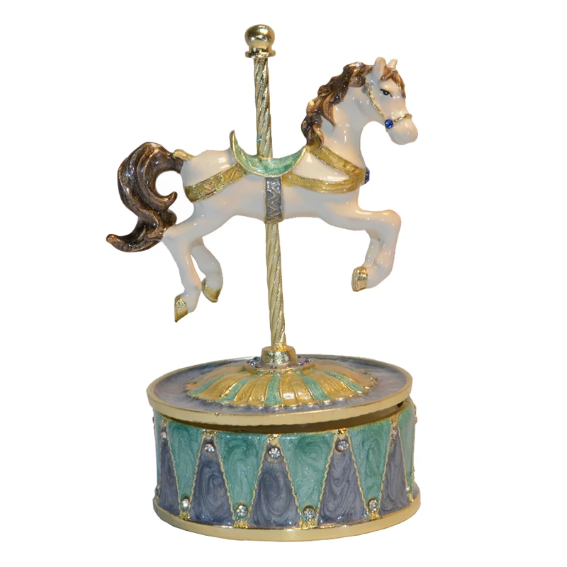 Роскошный подарок поворотная Карусель лошадь музыкальная шкатулка