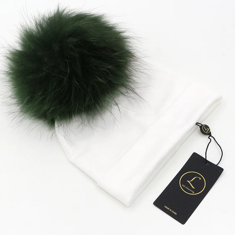 Детская шапка GZHILOVINGL с помпоном из натурального меха 5 2 года|pom pom hat|pom hatsknit beanie hat |