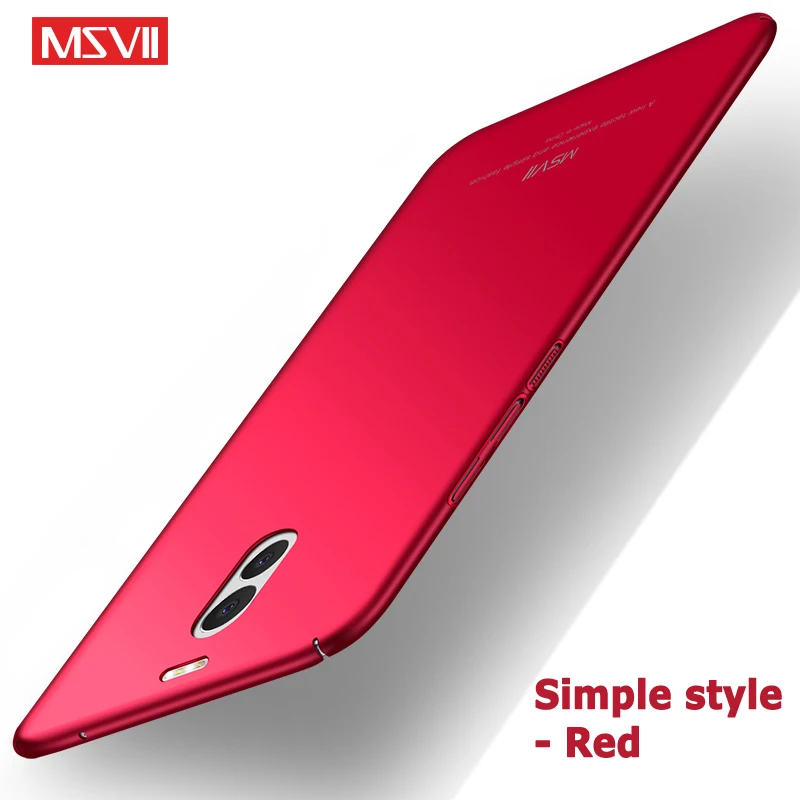 Msvii Чехлы для Meizu M6 Note чехол ультра тонкий матовый чехол для Meizu M6 Чехол Жесткий PC задняя крышка для Meizu M 6 Note 6 чехол для телефона s - Цвет: Simple Red