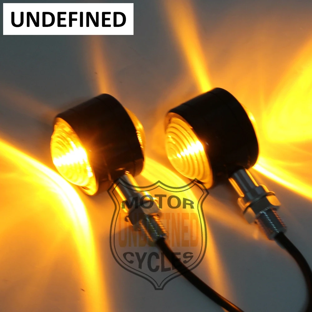 Мотоциклетный черный светодиодный поворотник желтый маленький круглый