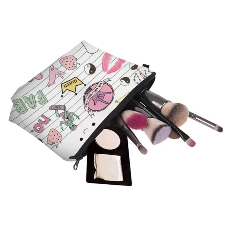 Женская косметичка с принтом в виде глаз губ милые косметички и чехлы для