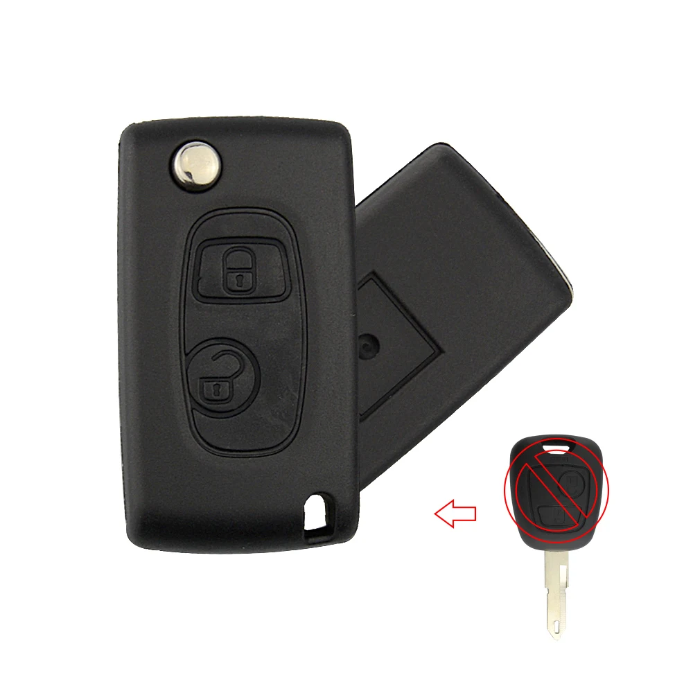OkeyTech для Peugeot 206 306 406 лезвие Citroen C2 C3 Xsara Picasso модифицированный чехол ключей 2 кнопки
