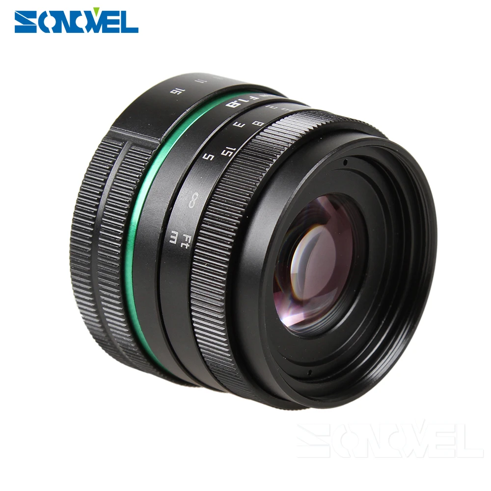 Объектив для камеры 50 мм f1.8 с многослойным покрытием креплением C Olympus Panasonic Micro 4/3