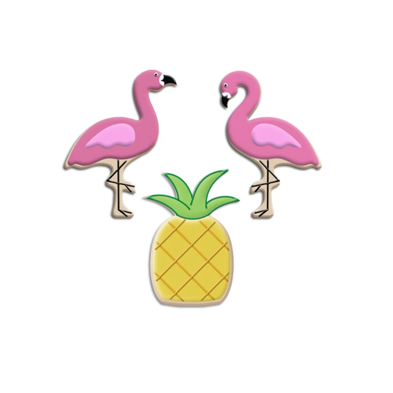 1pcs Stainless steel Cake Cookie Bakeware Mould Fondant Cutters Biscuit Mold Kitchen DIY Flamingo Pineapple | Дом и сад