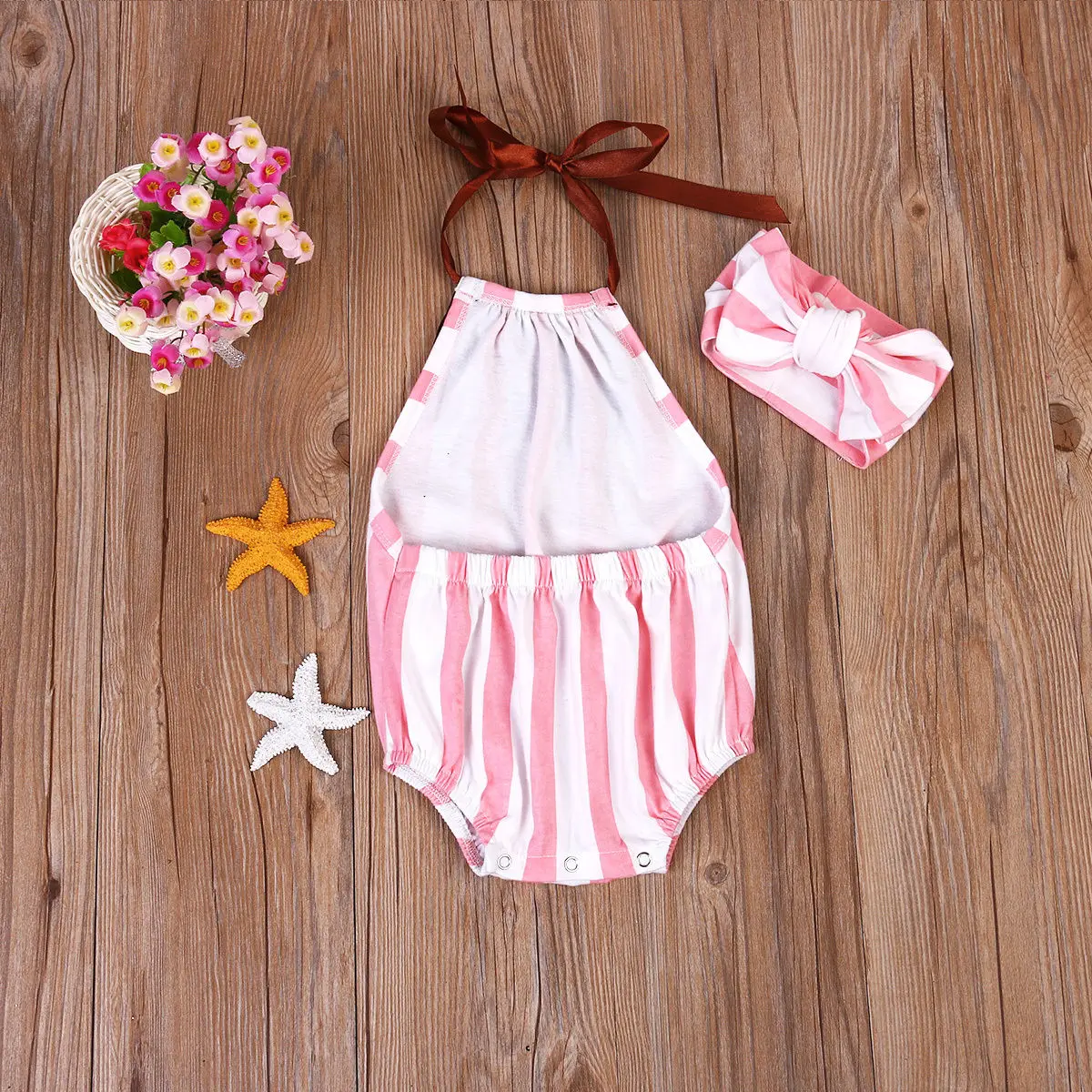 Комбинезон в красно белую полоску для новорожденных 2 шт.|baby romper white|infant baby girl