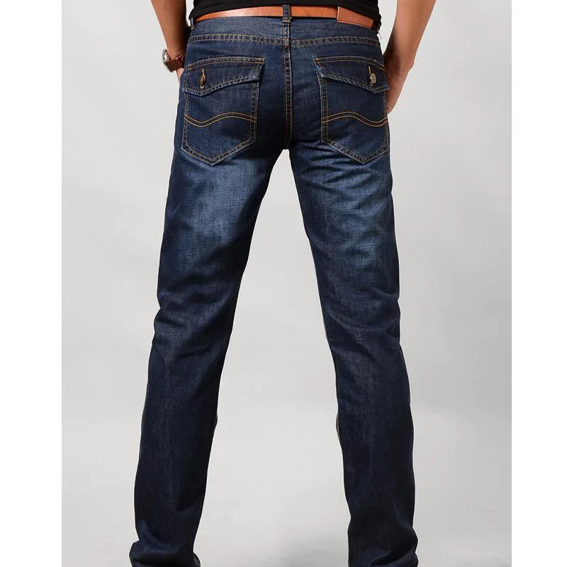 Новое поступление мужские джинсовые брюки джинсы со средней талией прямые