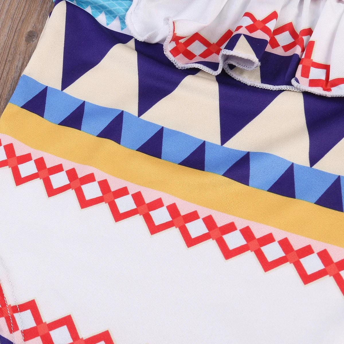 Супер милый ребенок Обувь для девочек Дети Цельный рюшами swimwuit младенцев