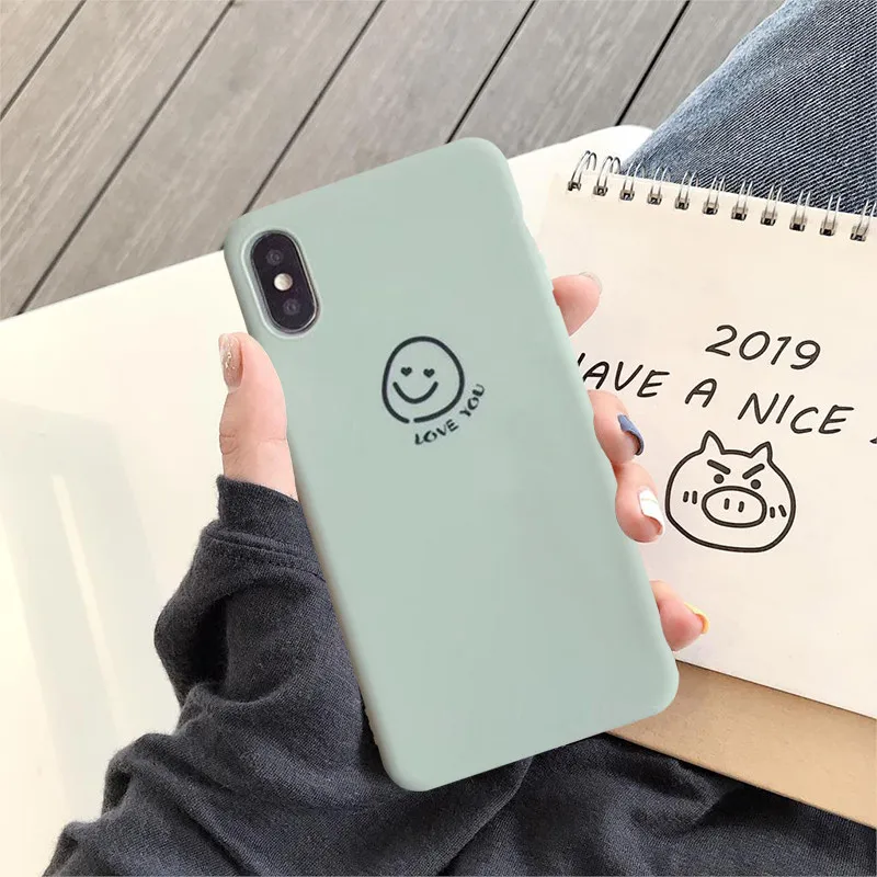 JAMULAR Чулочные изделия с рисунком улыбающегося лица пара чехол для iPhone XR XS MAX X 7 8 6 6s