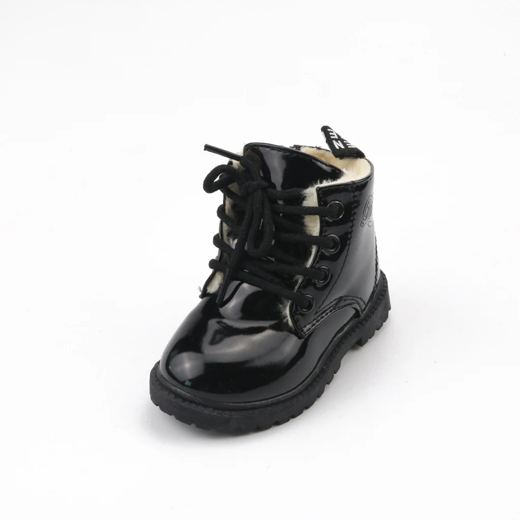 2017 г. Лидер продаж детские зимние ботинки замшевые Ботинки Martin на Плоском Каблуке