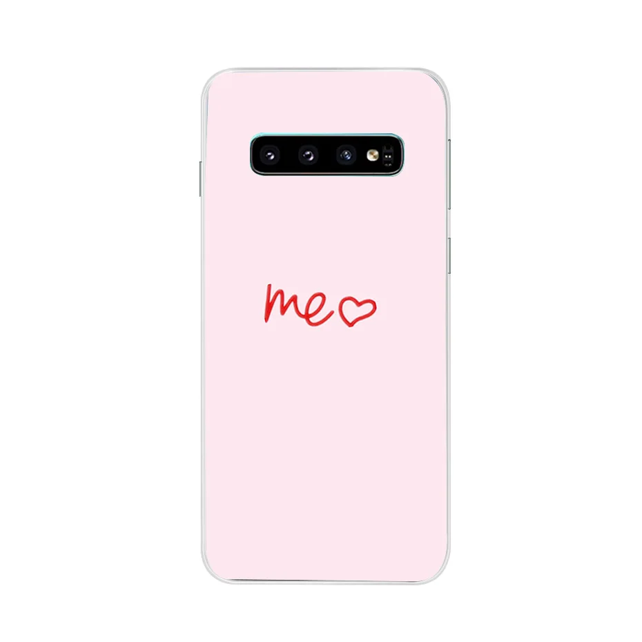 Силиконовый милый чехол с сердечком для Samsung S10 Plus телефона A50 A30 A21S A11 A01 A51 A71 S10E