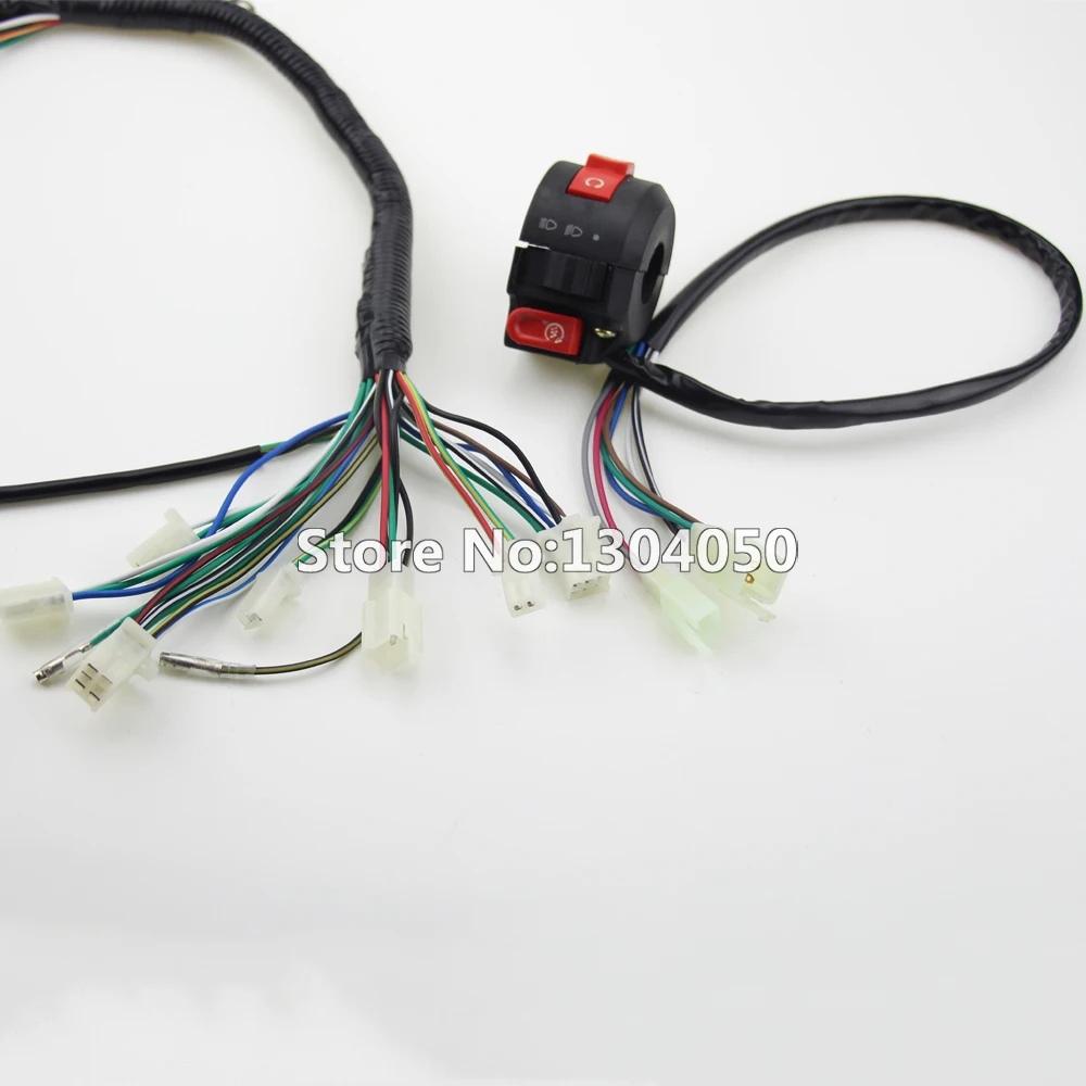 Полный Электрический жгут проводов CDI катушка зажигания Свеча 50cc 70cc 110cc 125cc ATV