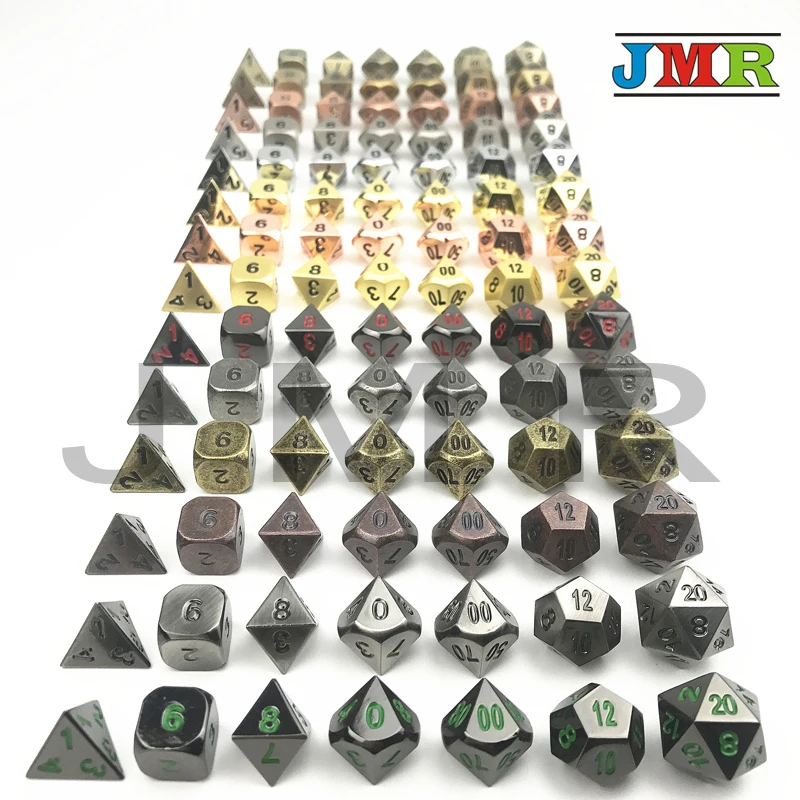 Высококачественные легированные металлические игральные кости DnD Dados Rpg набор