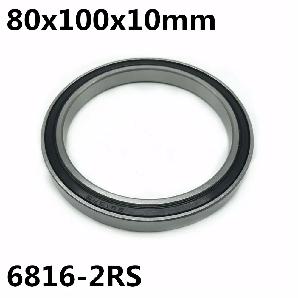 1pcs 6816-2RS 80x100x10 mm The high quality of ultra-thin deep groove ball bearings 6816RS 6816