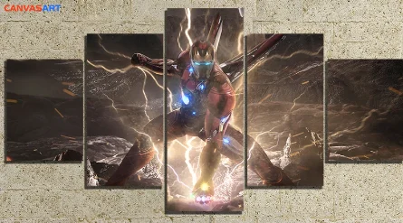 Холст искусство 5 шт фильм мстители Железный человек Марвел комиксы холст