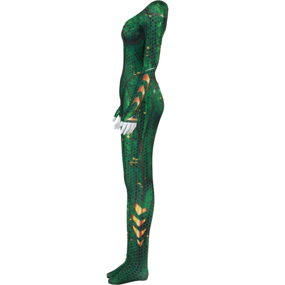 Новинка для женщин и детей костюм из фильма Aquaman Mera queen zentai косплея Боди