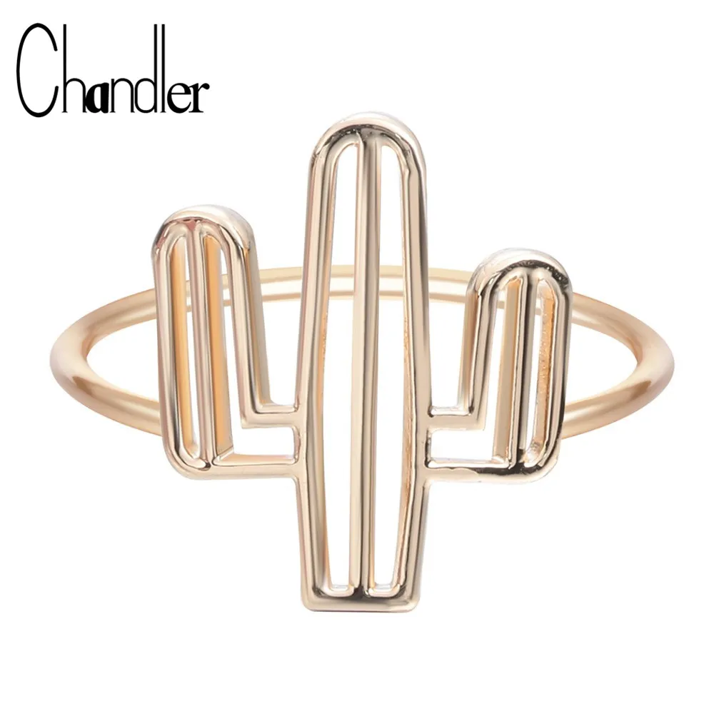 Чандлер Новое поступление Золотое кольцо кактус для женщин ювелирные изделия