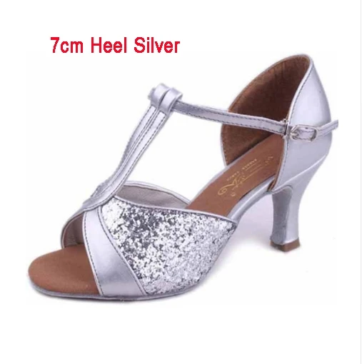 Женская обувь для бальных танцев танго сальсы латинских на высоком каблуке 7 см/5
