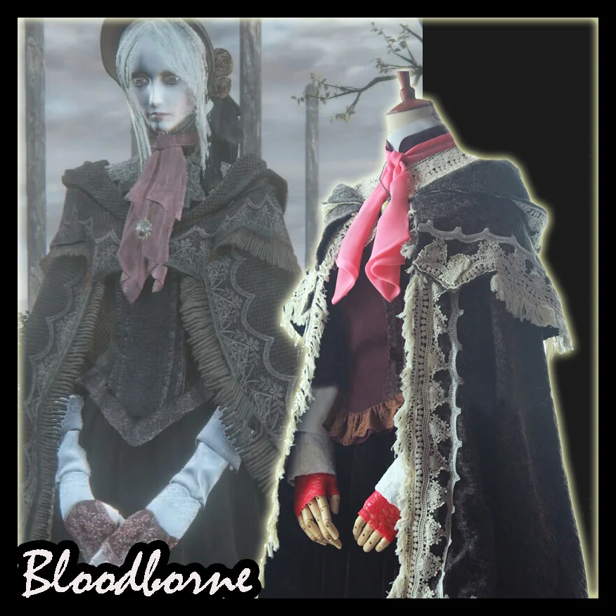 

[Customize] Game Bloodborne The Doll Full Set Uniform Cosplay Costume Halloween Party Suit For Women Men Outfit Any Size New