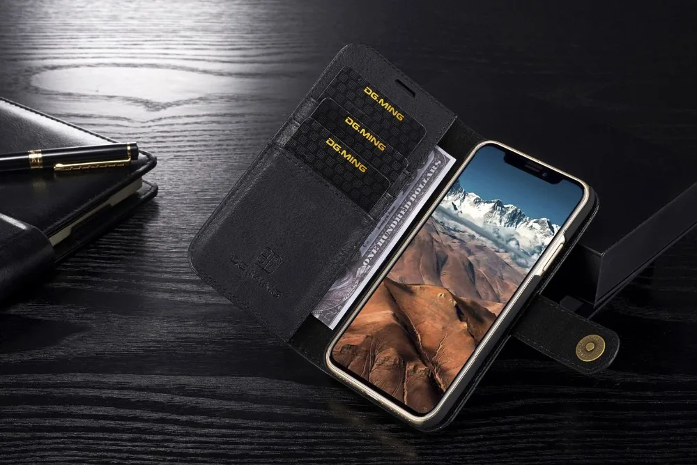 Для iPhone 11 Pro XS Max XR X 6 7 8 Plus pu ретро кожаный бумажник съемный магнитный чехол для карт 2 в 1
