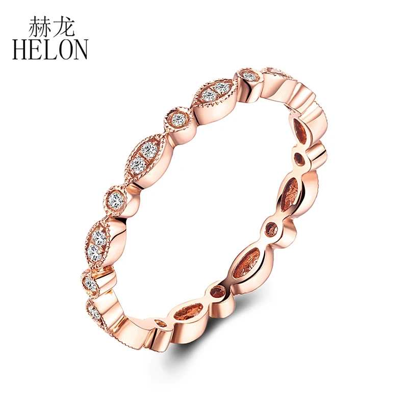 Кольцо с бриллиантами HELON розовое золото 14 к естественным бриллиантом|gold