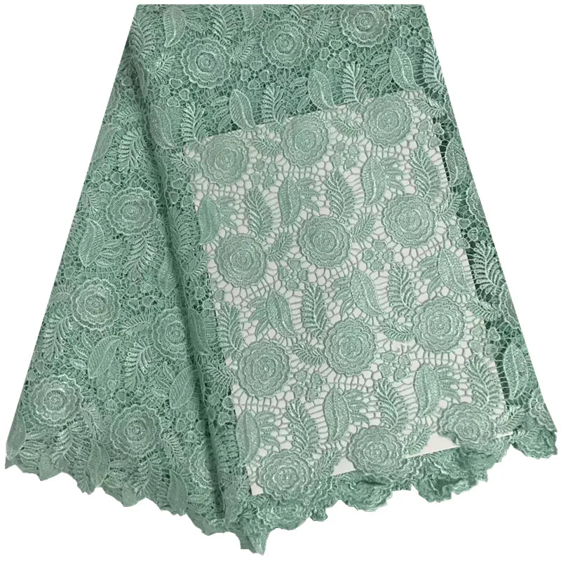 Вышивка гипюр хлопок Тюль Чистая Кружево Ткань платье для партии и свадьбы