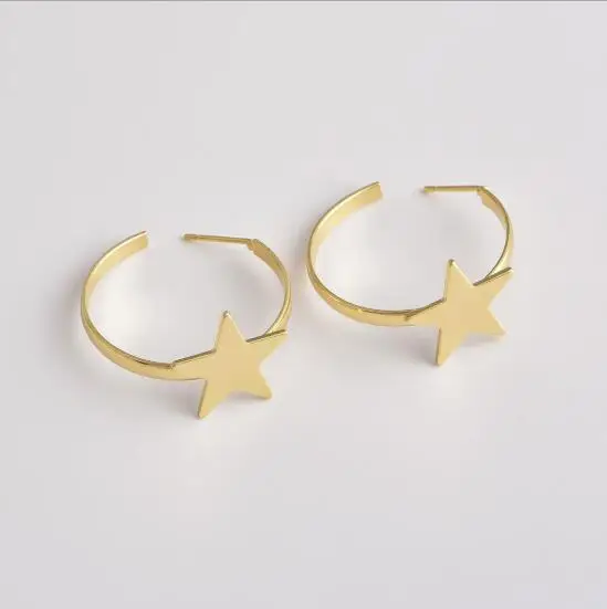 618 новые модные серьги со звездами минималистичные женские Стразы бижутерия